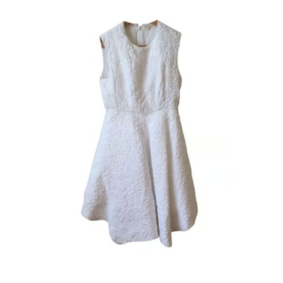 NWT Delpozo White Floral Pattern Short Dress Size 36FR - Picture 1 of 12